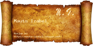 Mauts Izabel névjegykártya